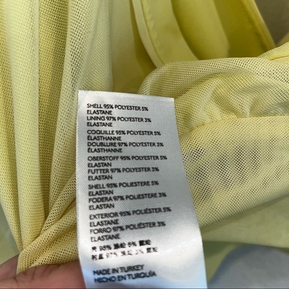 Free People lime green yellow mesh cross front tie back neck shirt size x small - Picture 6 of 7